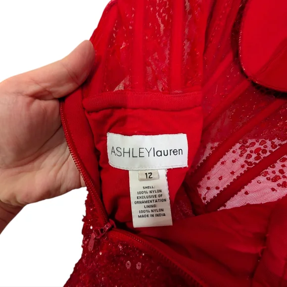 ASHLEYlauren Red Sequin Dress